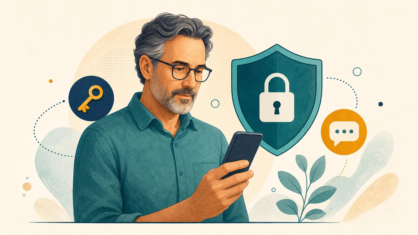 Verificação de acesso, senha e código de uso único